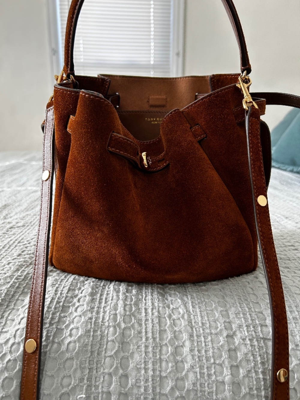 Tory Burch Romy Suede Bucket Bag